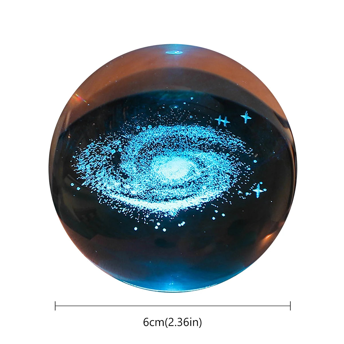 Glowing Planetary Galaxy Crystal Ball Night Light - Perfect Creative Decor Gift for Home and Bedroom