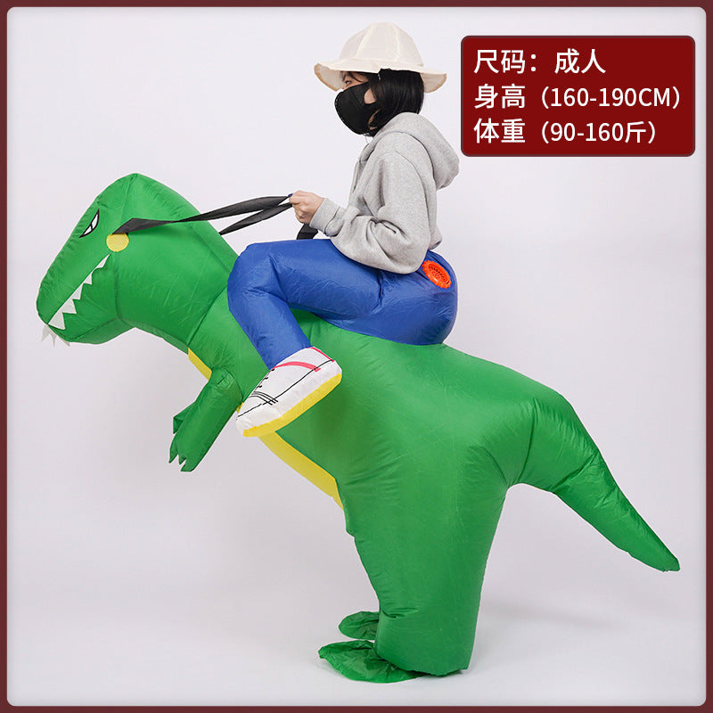 Children's dinosaur inflatable costume Children adult Halloween costume dinosaur mount cartoon funny show costume