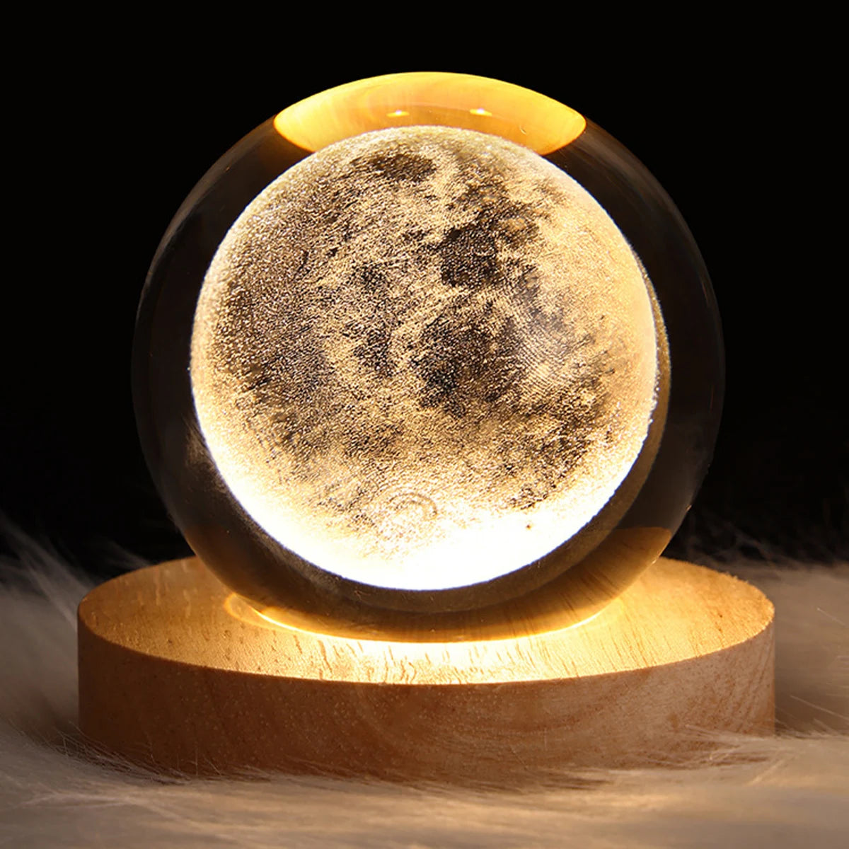 Glowing Planetary Galaxy Crystal Ball Night Light - Perfect Creative Decor Gift for Home and Bedroom