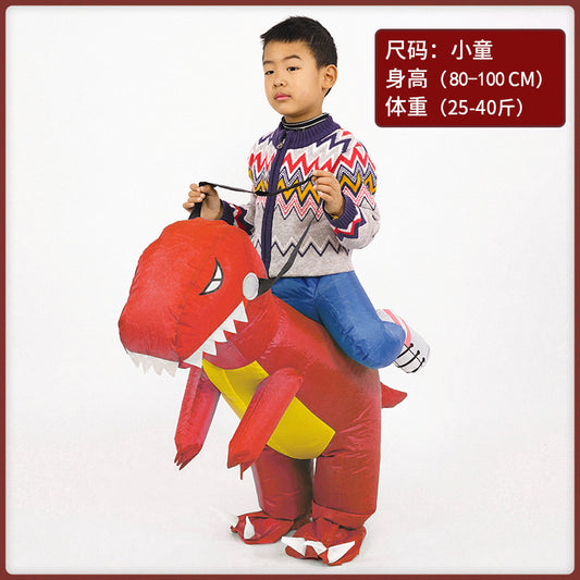 Children's dinosaur inflatable costume Children adult Halloween costume dinosaur mount cartoon funny show costume