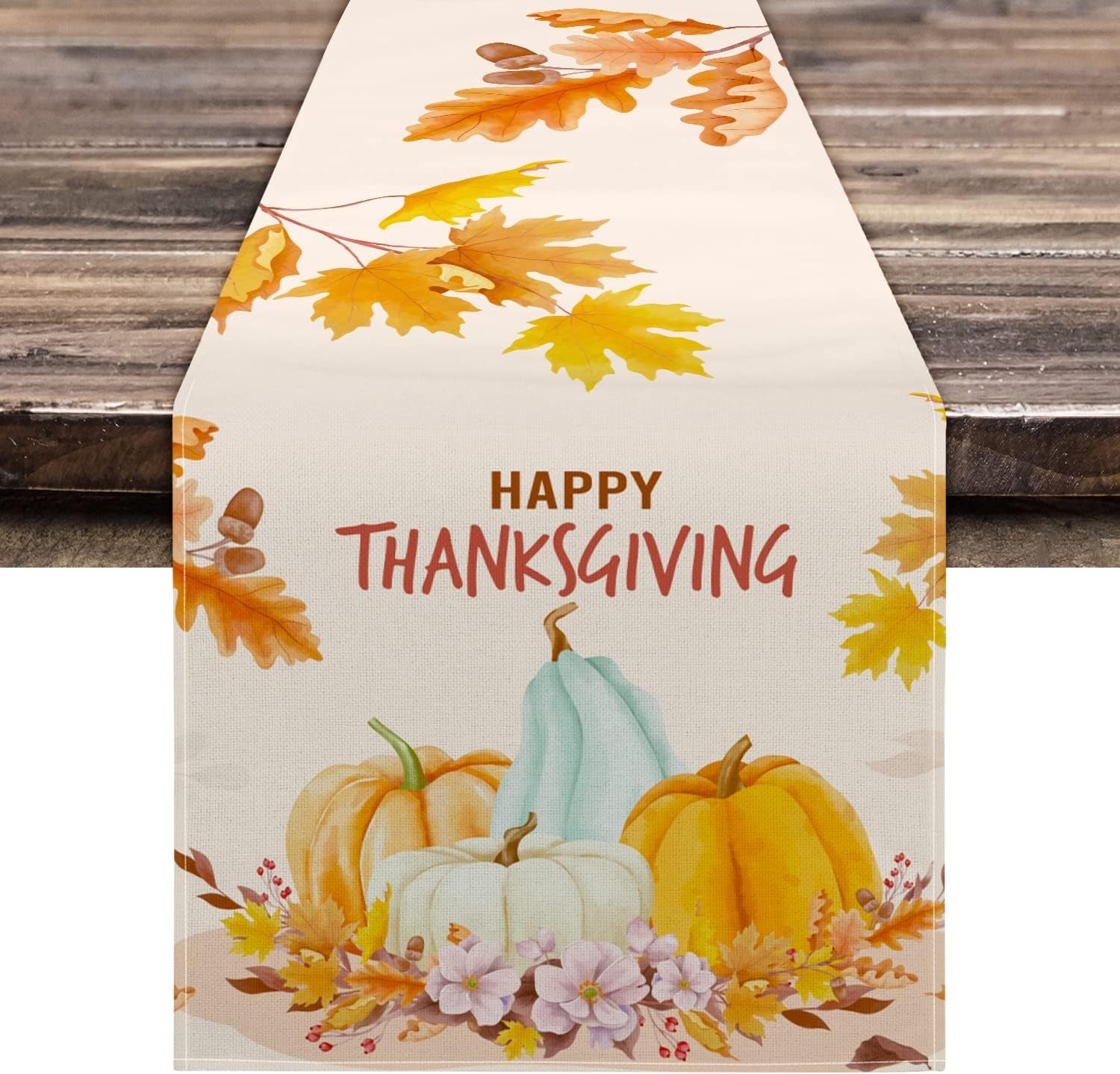 Thanksgiving Table Runner, Thanksgiving Runner for Table Thanksgiving Decorations Pink Thanksgiving Table Decorations for Indoor Outdoor Thanksgiving Party Dining Table Decor (13" X 90")