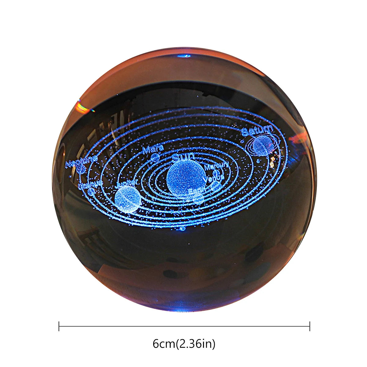 Glowing Planetary Galaxy Crystal Ball Night Light - Perfect Creative Decor Gift for Home and Bedroom