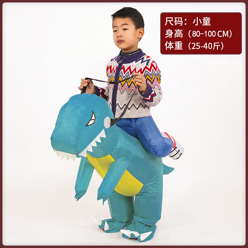 Children's dinosaur inflatable costume Children adult Halloween costume dinosaur mount cartoon funny show costume